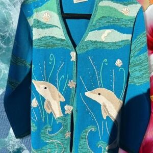 Storybook Knits Vintage Dolphin Knit Cardigan